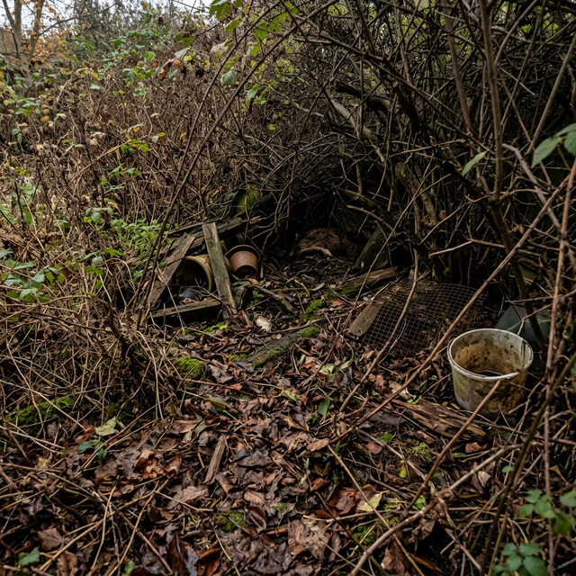 Before Garden Debris Removal