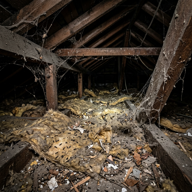 Before Roof Cavity Sanitization